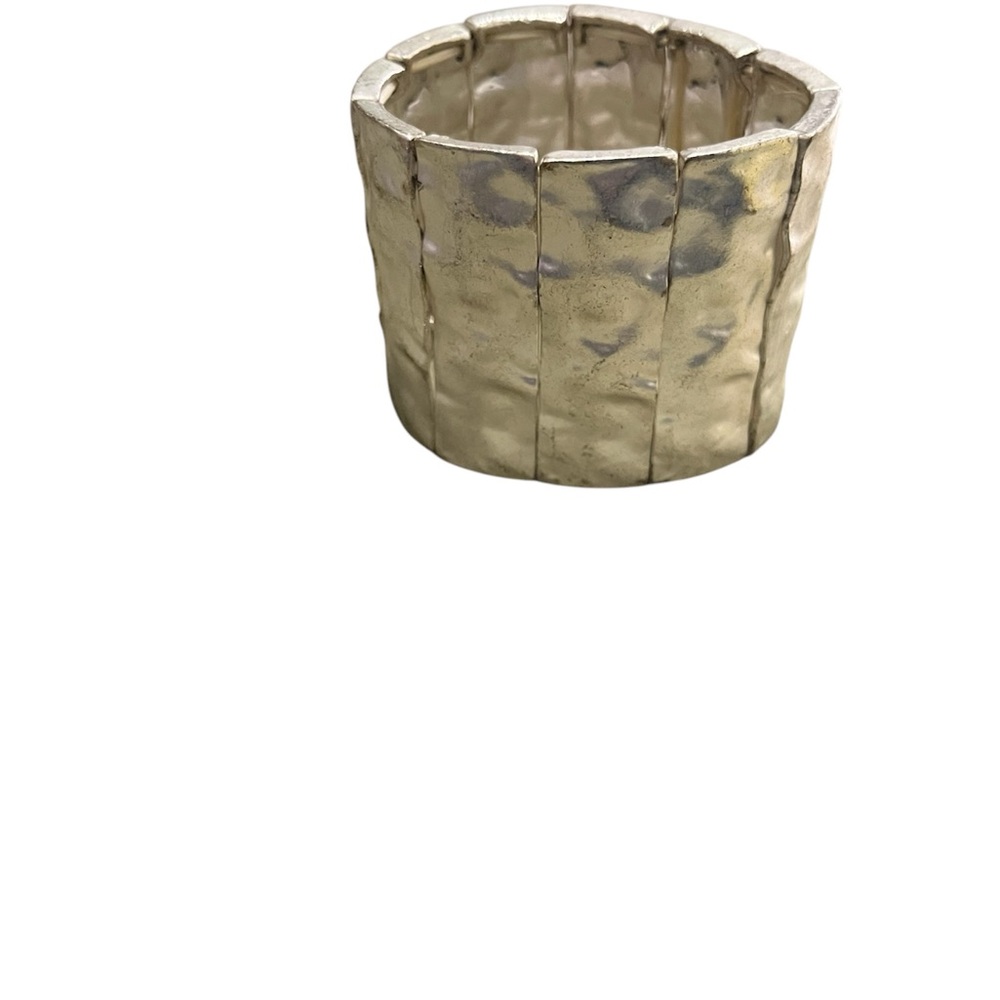 Chunky silver cuff bracelet